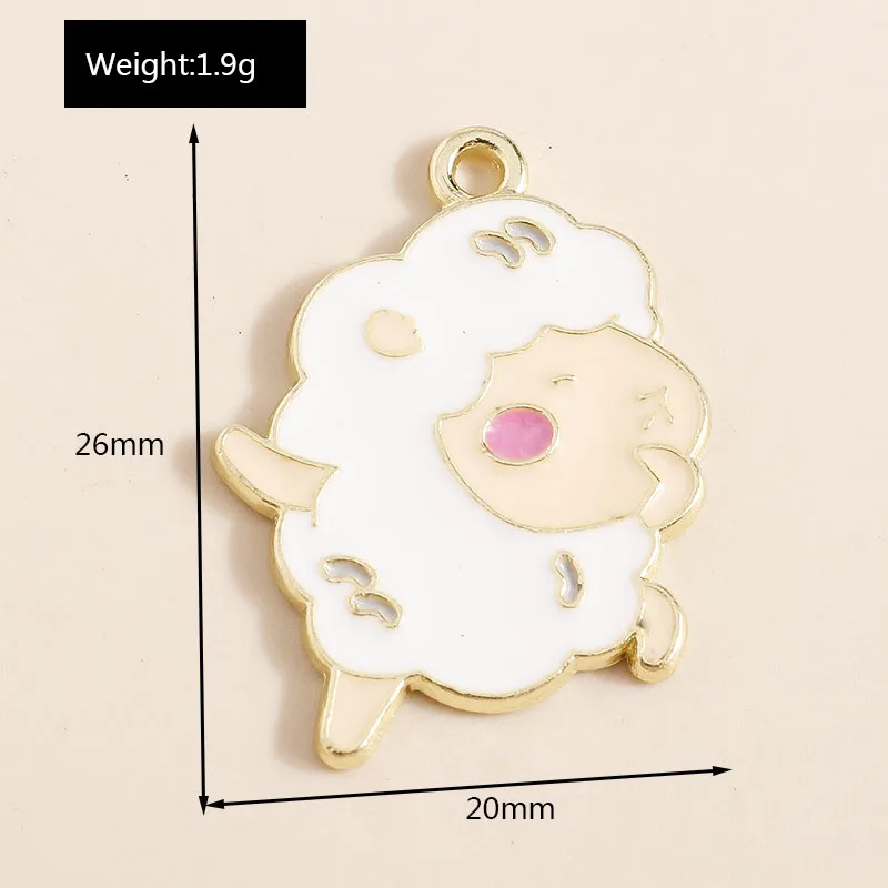 Leslie 10 Stück Emaille-Tieranhänger Bär Ente Frosch Pinguin für Schmuckherstellung DIY Halsketten Ohrringe Schmuckzubehör – Detail 9