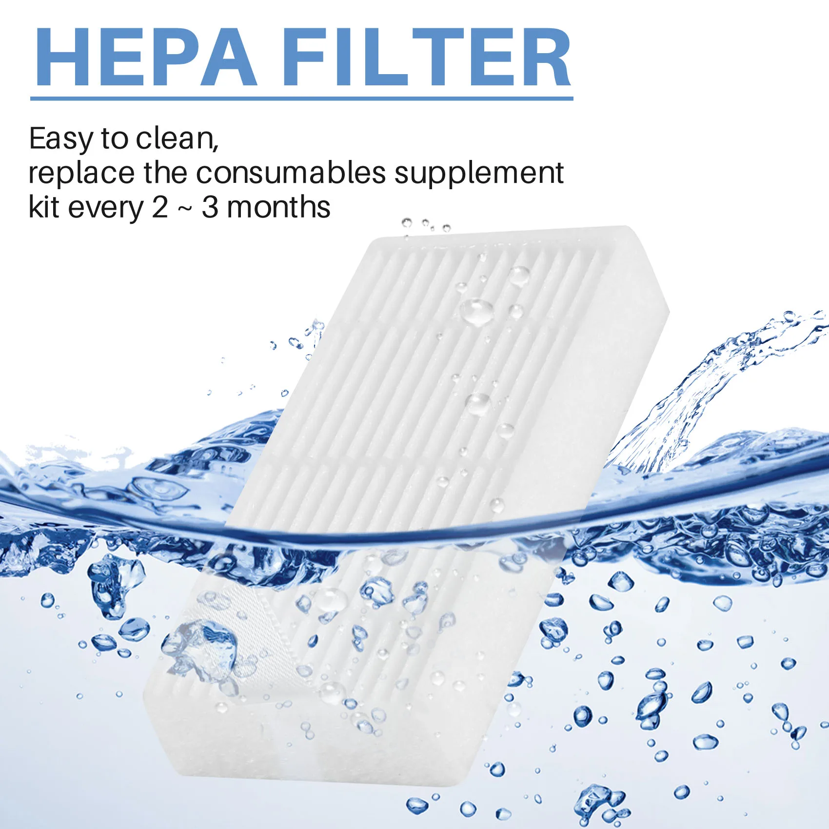 8 Pack Premium Hepa Filter For Ilife V3S V5 V5S V3S Pro Robotic Vacuum Cleaner