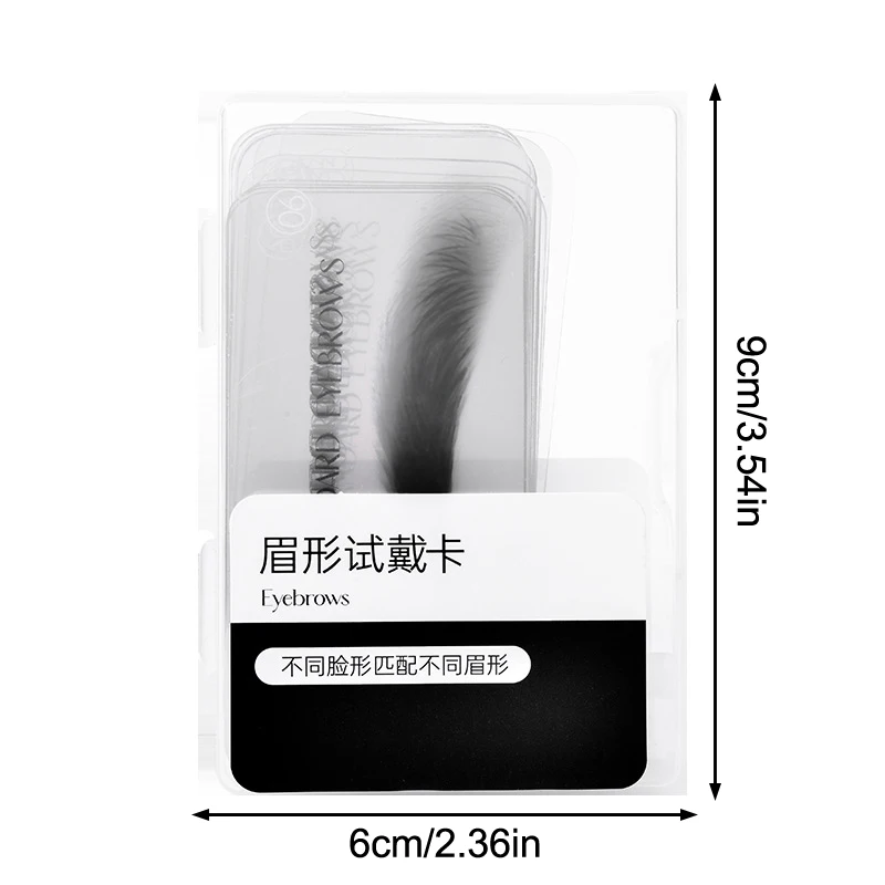 Scheda di prova per sopracciglia da donna in 6 stili Strumento di prova pre-applicazione professionale per l'esposizione del salone di stili di sopracciglia popolari