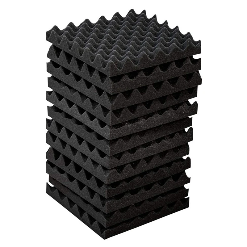 

12 Pack Self-Adhesive Sound Proof Foam Panels, High Density Soundproof Wall Panels Egg Crate Sound Panels