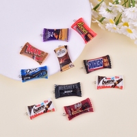 10pcs/18pcs/pack Chocolate Candy Resin Charms for Earring Key Chain Necklace Pendant Jewelry Findings Making 38x12mm