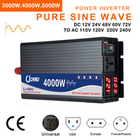 Pure Sine Wave Inverter DC 12V 24V 48V 60V 72V to AC 110V 220V 5000W 4000W 3000W Power Solar Car Inverters Voltage Converter