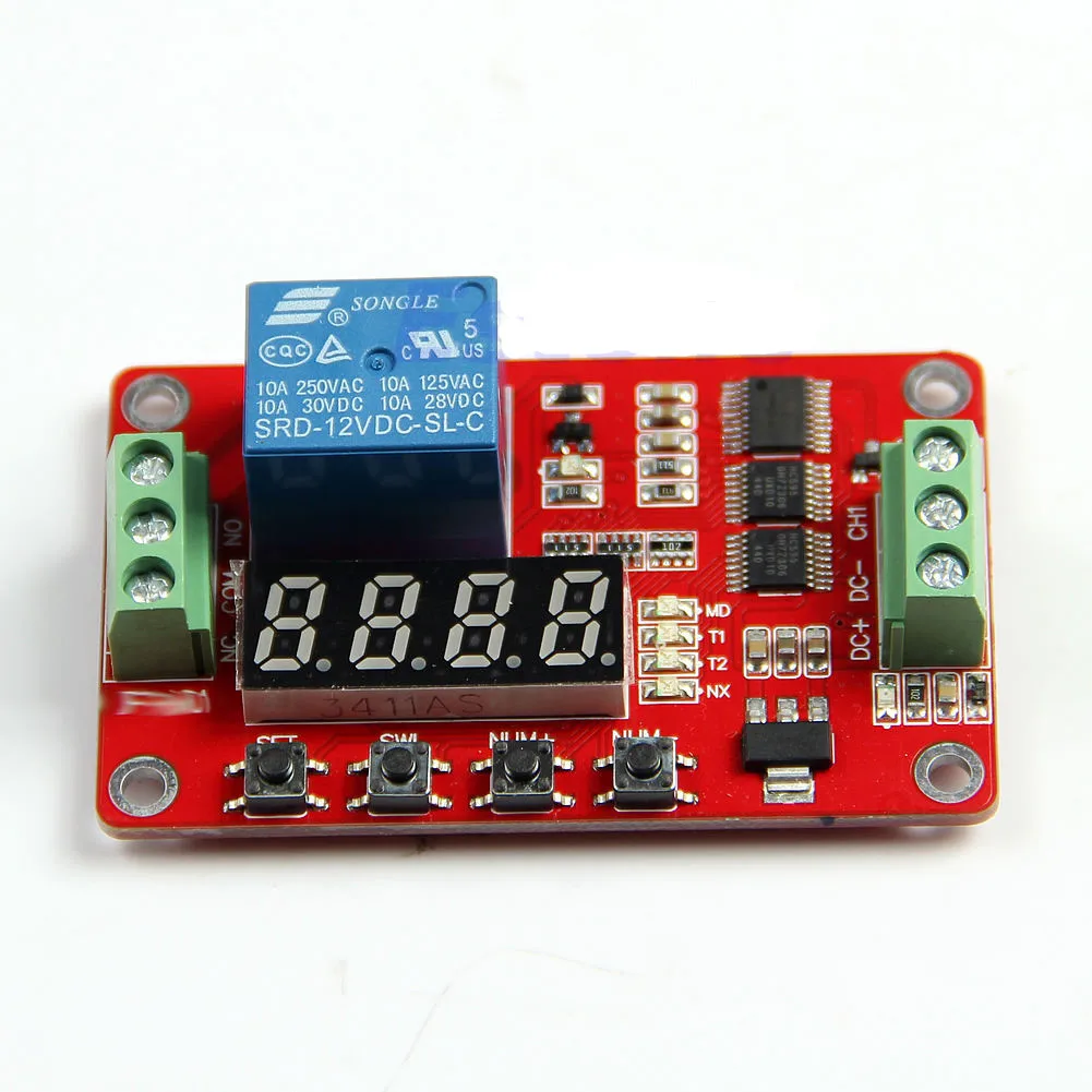 

12V DC Multifunction Self-lock Relay PLC Cycle Delay Time Timer Switch Module PLC Home Automation Delay Module