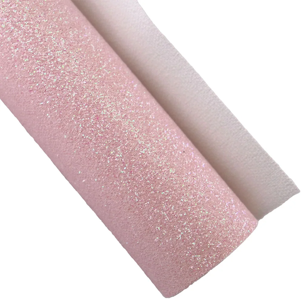 30x134cm tinta unita rosa Fine grosso tessuto Glitter con elastico Twill feltro supporto rotolo di pelle per orecchini Bowes fai da te DT009