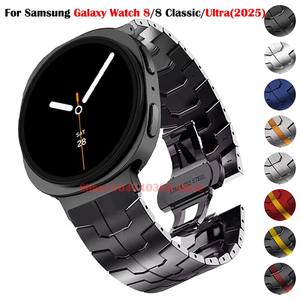 Luxus-Metallarmband für Samsung Galaxy Watch 8/8, klassisches Edelstahlarmband für Galaxy Watch Ultra 2025, Ersatzband