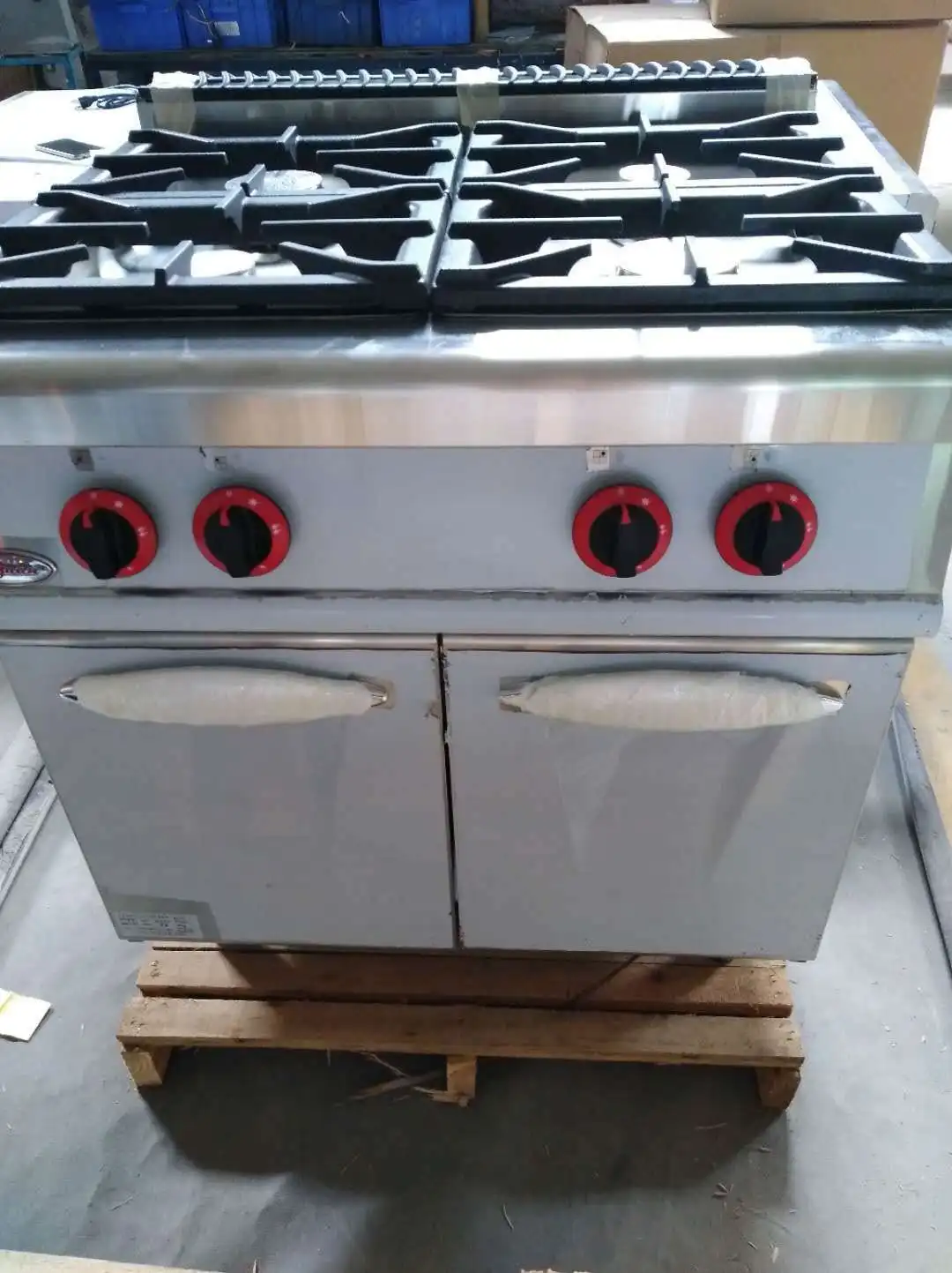 Commercial US Style Gas Range With 4 Burner Cooker With Industrial Gas Stove