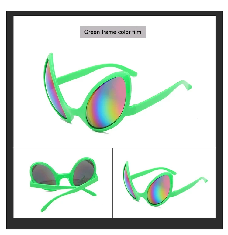 Lustige Alien-Brille für Erwachsene, Kinder, Urlaub, Party, Sonnenbrille, Halloween, Regenbogen-Linsen, ET-Sonnenbrille, Schattierungen, modische Brillen О – Detail 9