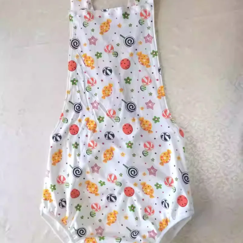 Cotton Cartoon Pattern ABDL Adult Overalls Rompers Soft Comfortablet Sleeveless Jumpsuit Women Men Plus Size DDLG Playsuits view 2