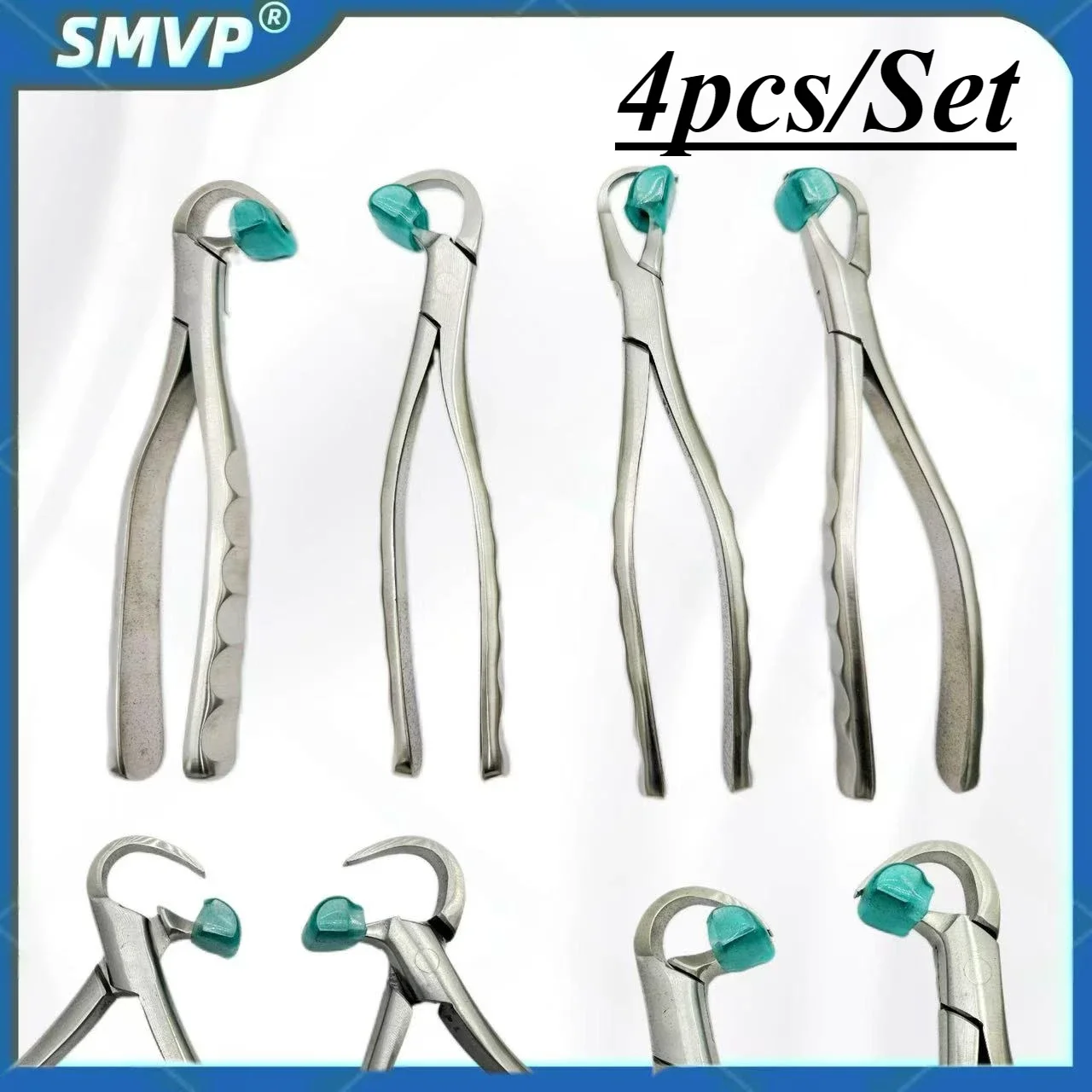 

4 pcs/set Dental Teeth Extraction Forceps Set Germany stainless steel Adult Extracting Plier Elevator Dentist Surgical Tool