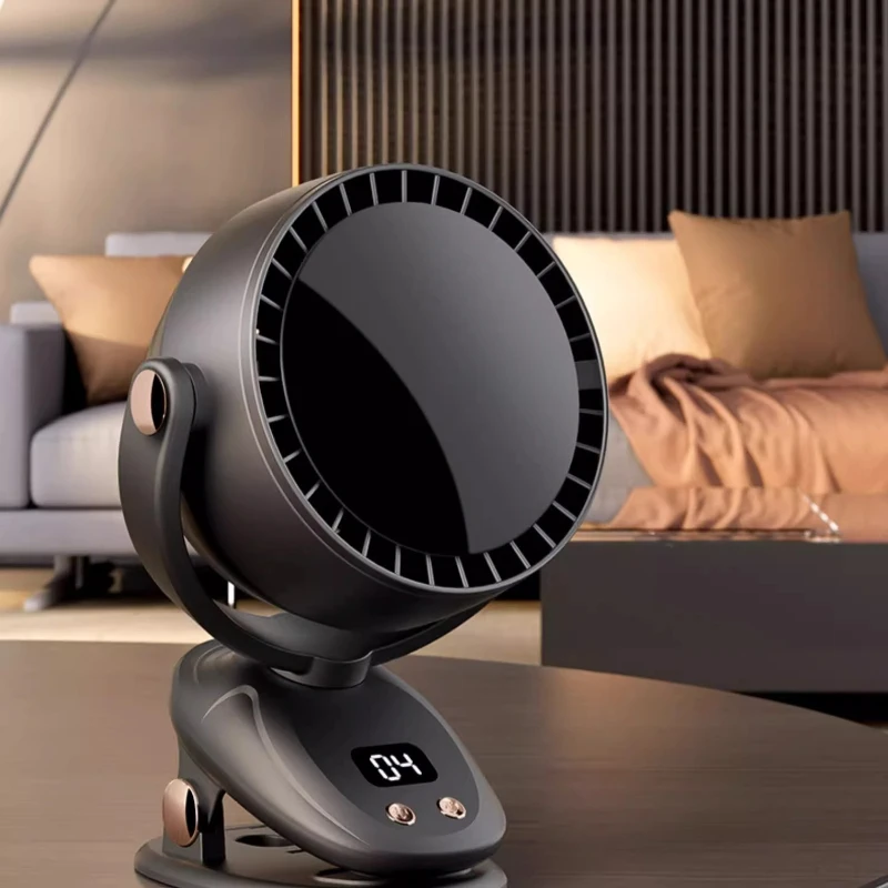 

2025 new small fan silent office table small portable mini usb clip-on charging student dormitory electric fan bed long