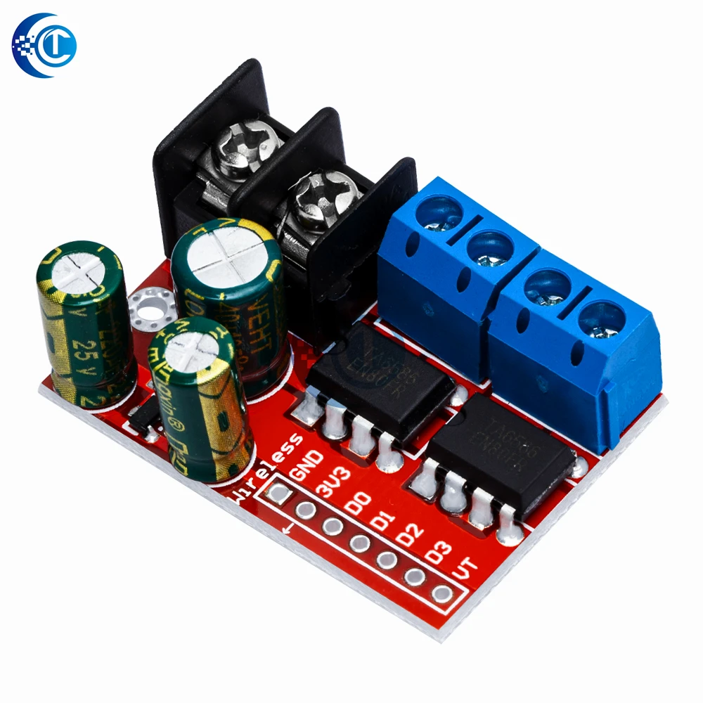 Двойной модуль драйвера двигателя постоянного тока (двойной Super L298N): H-Bridge 5A 3V-14V — управление скоростью ШИМ, реверсивное напряжение, готовый к радиоуправлению