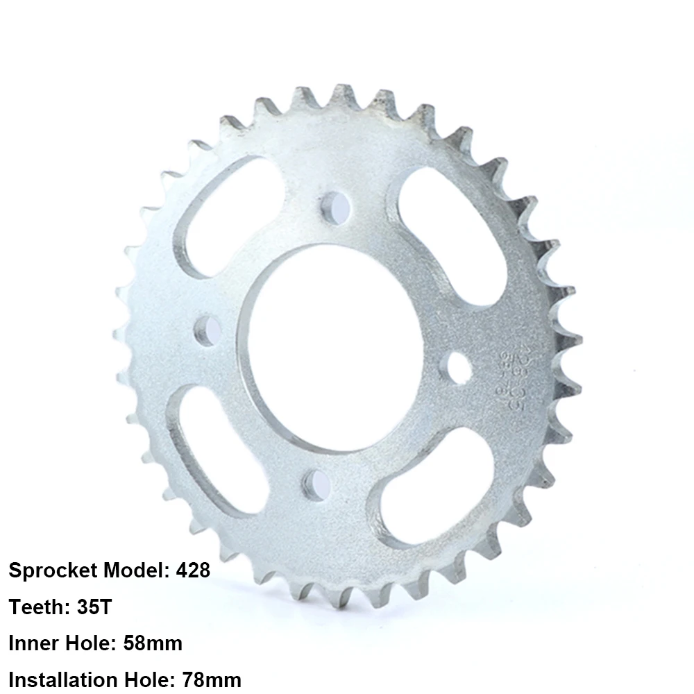 

Motorcycle 428 35 Tooth Rear Sprocket Cog ID 58MM For 50cc 90cc 110cc 125cc ATV Quad Pit Dirt Bike Buggy Go Kart Parts