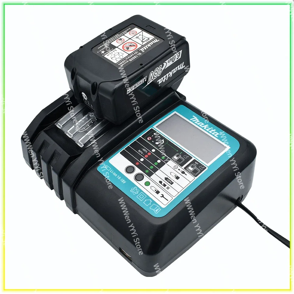 18V 6.0Ah Makita Original With LED lithium ion replacement LXT BL1860B BL1860 BL1850 Makita rechargeable power tool battery 6AH