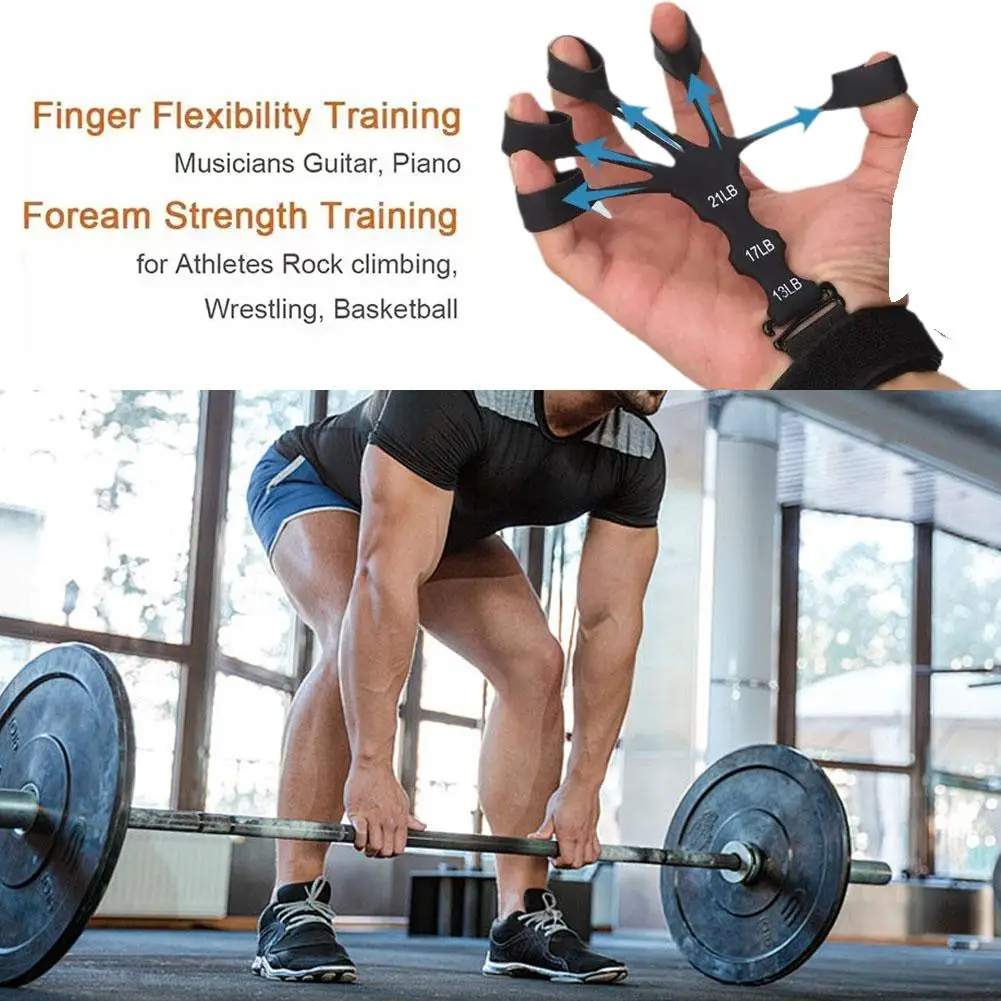 5 Fingers Silicone Finger Expander Finger Clip Training Stretcher Strength Recovery Physical Tool Grip Trainer