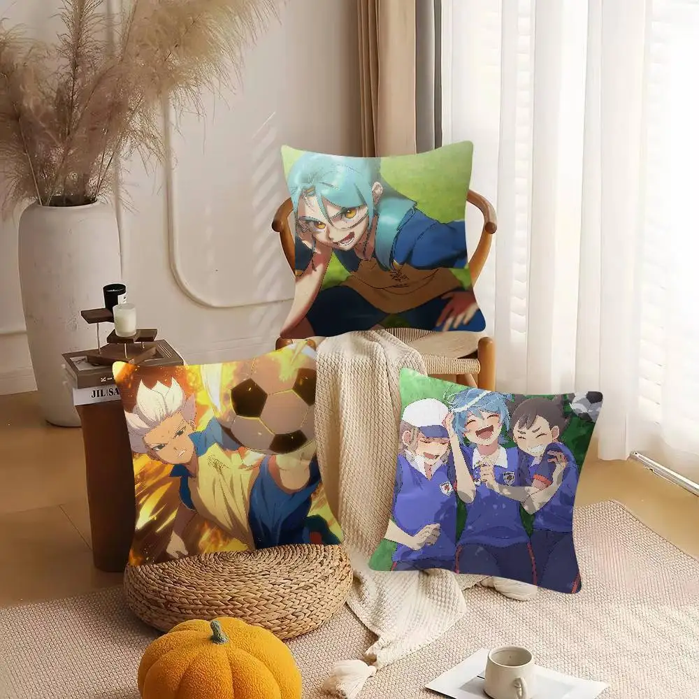 Anime Inazuma Eleven Soft Comfortable Pillow Case Cartoon For Sofa Living Cat Room Home Office Retro Decor Protective Cover
