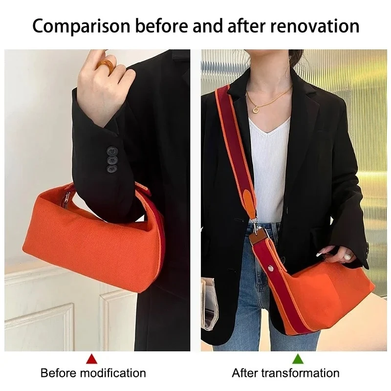 EverToner توسيع المنسوجة قماش واسعة حزام الكتف حمل حقيبة حزام حقيبة كروسبودي حزام ل H صندوق الغداء Canva ملحقات الحقائب اليدوية #5