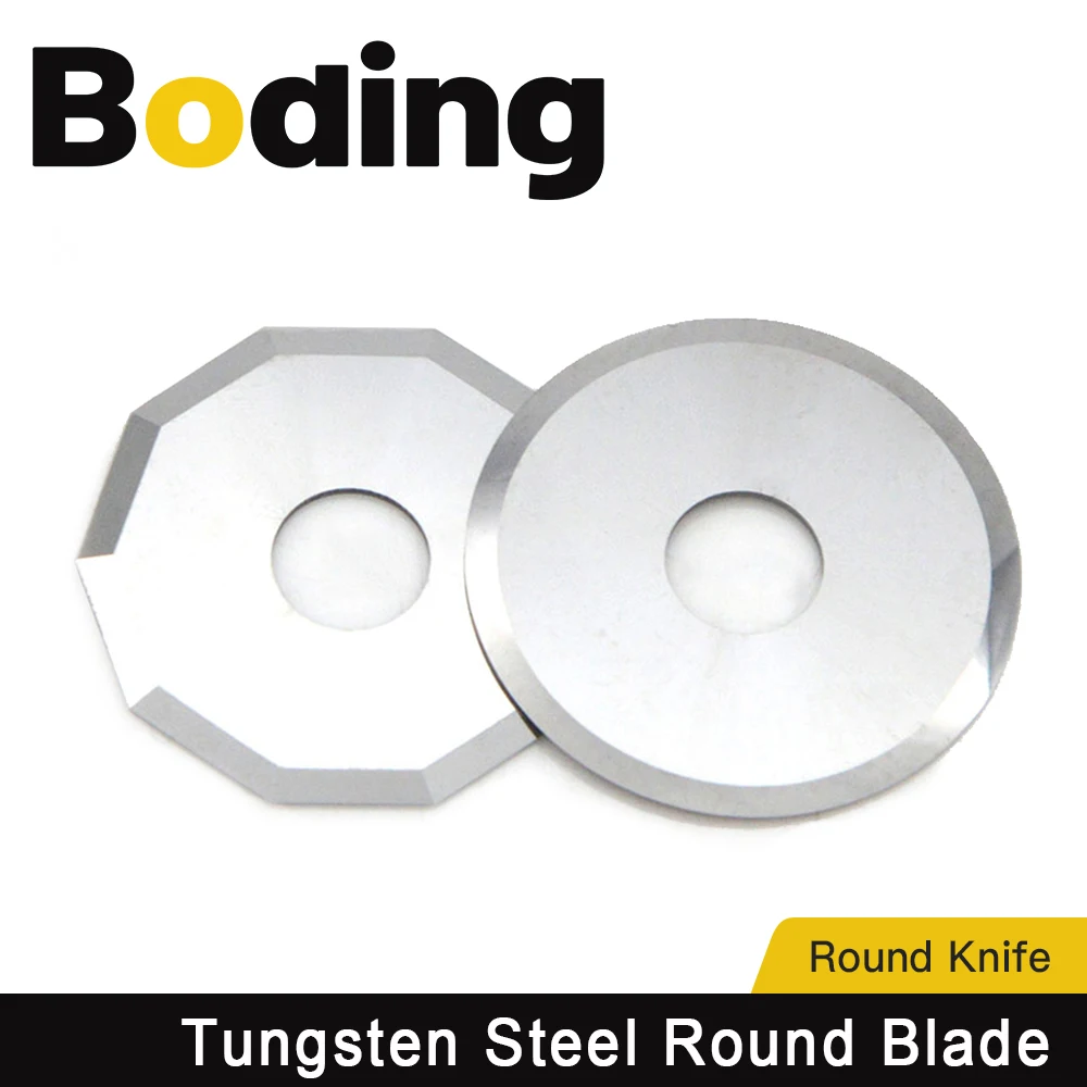 BODING Cross-edge Tungsten Steel Round Blade for Vibrating Knife Cutting Genuine Leather PVC Foam Sheet Cloth