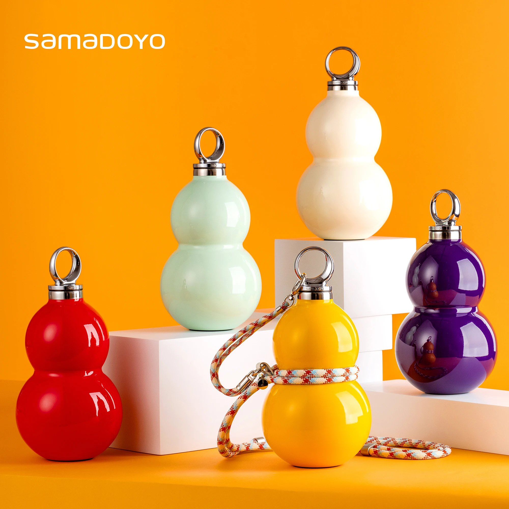 ​​SAMADOYO-6 Hour Insulated Tumbler | Gourd Shape with Straw | Exclusive Design,​ Travel-sized Decanter,​ ​520ml