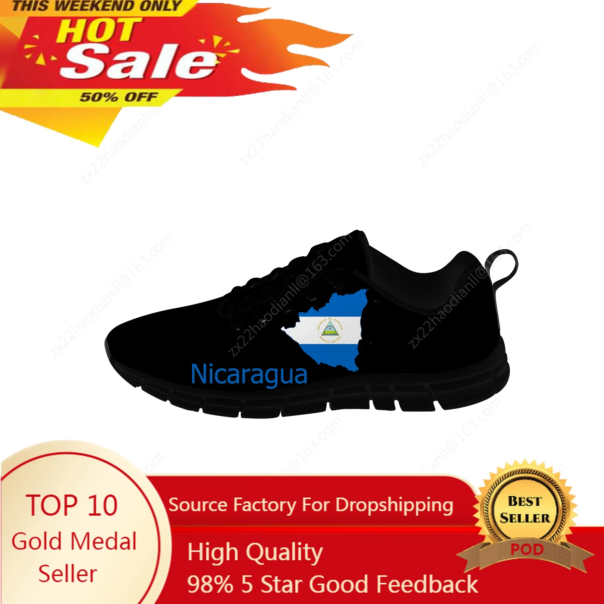 

Nicaragua Sports Shoes Mens Women Teenager Sneakers High Quality Printed Fashion Causal Tailor-made Fashion Couple Shoes