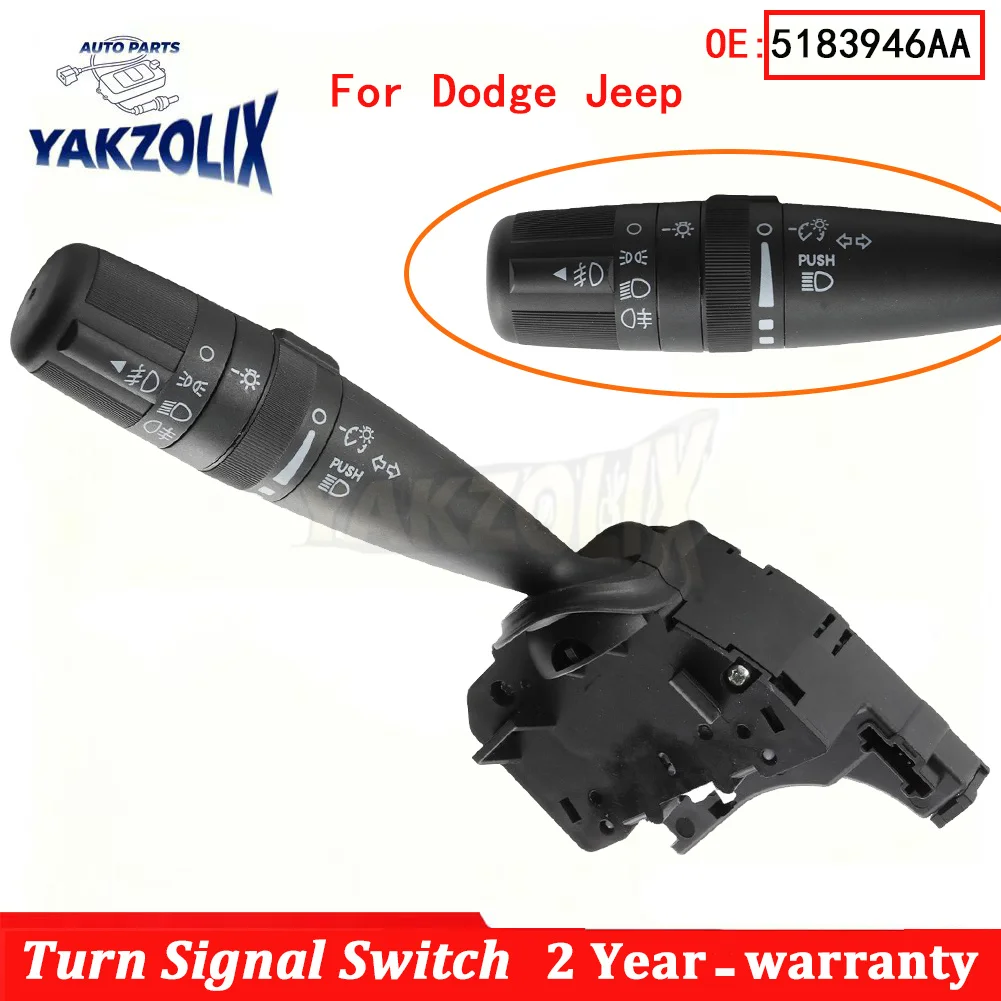 Turn Signal Headlight Switch For Dodge Avenger Nitro Jeep Commander Compass Grand Cherokee Patriot Wrangler 2007-2018 5183946AA