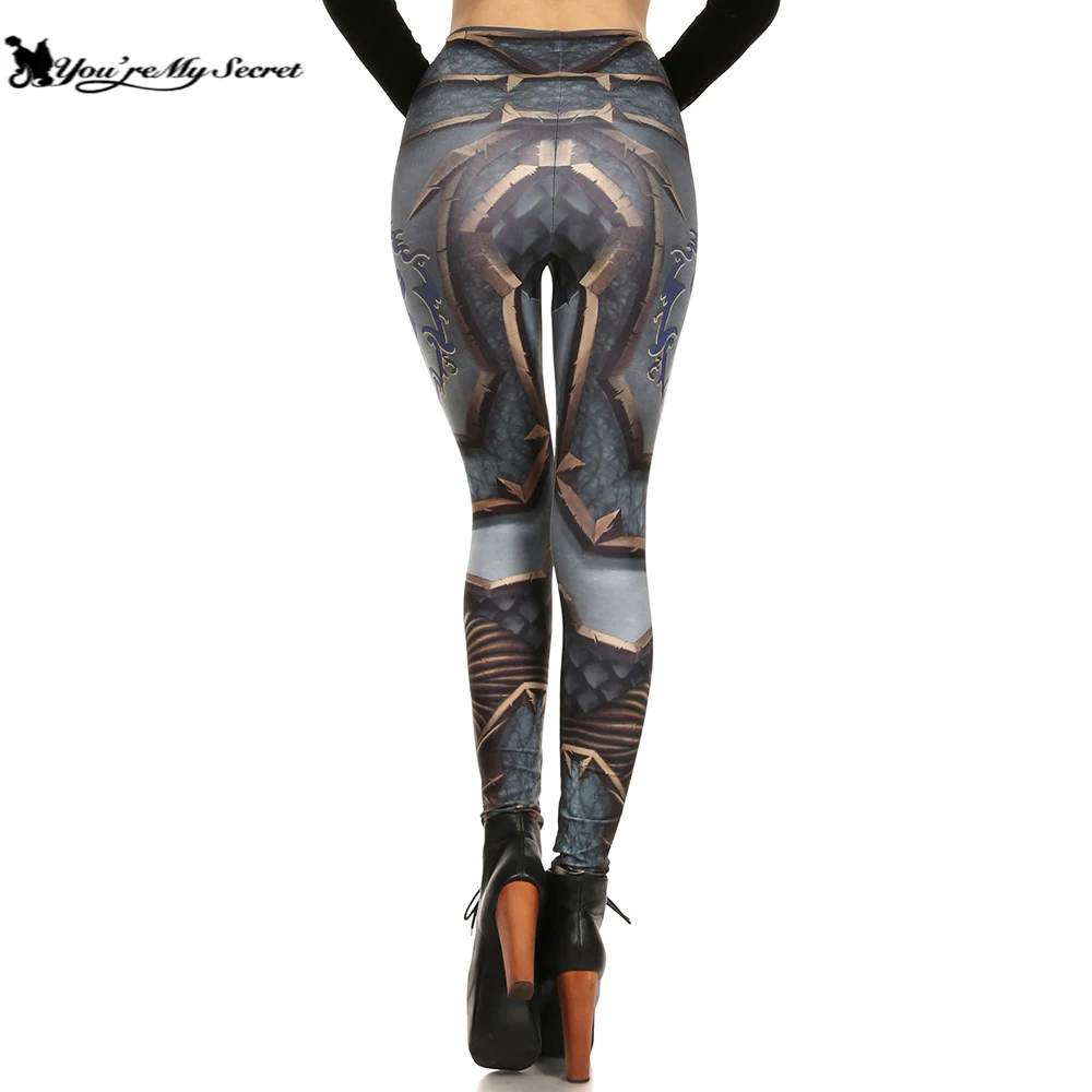 [You\'re My Secret] mallas ajustadas de cintura alta con estampado 3D para mujer, pantalones elásticos de Fitness, Leggings sexys