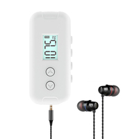 Portable FM Radio 50-108MHZ Pocket Radio Receiver with LCD Display 3.5mm Earphone Time Display Mini Radio with Lanyard