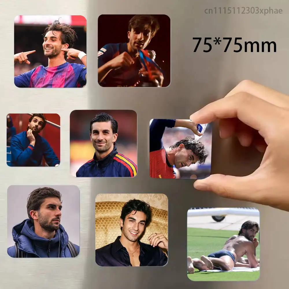 F-Ferran Torres Shark 2026 Personalized Magnetic Durable Plastic Square Picture Surface Fridge Magnets