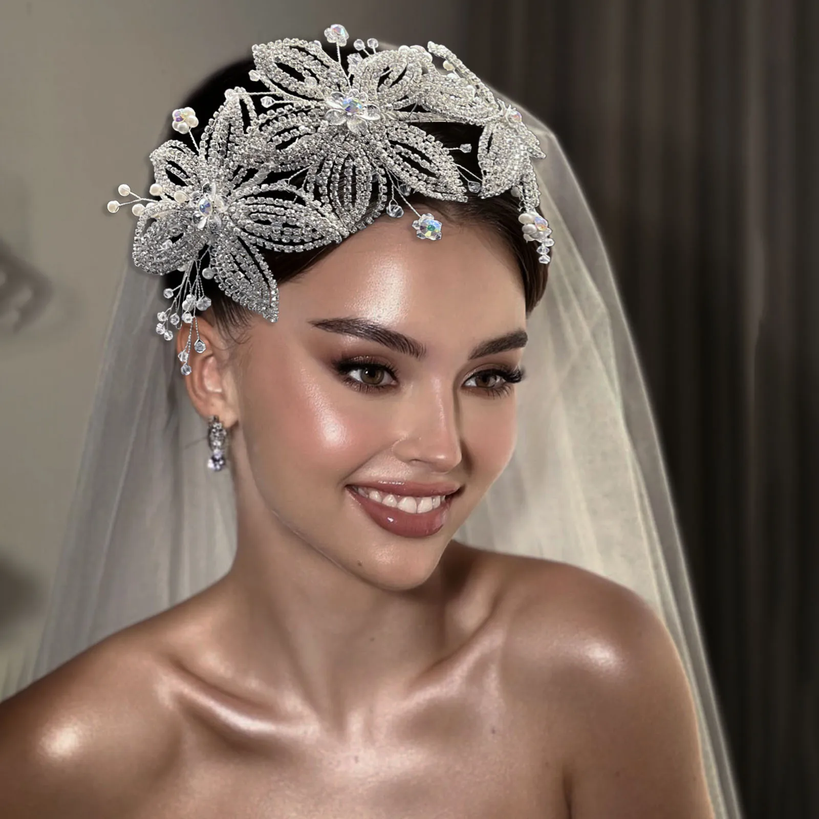 

DZ200 Vintage Bridal Headpieces Trendy Wedding Headband Rhinestone Bohemian Hair Accessories Crystal Party Tiara Headdress