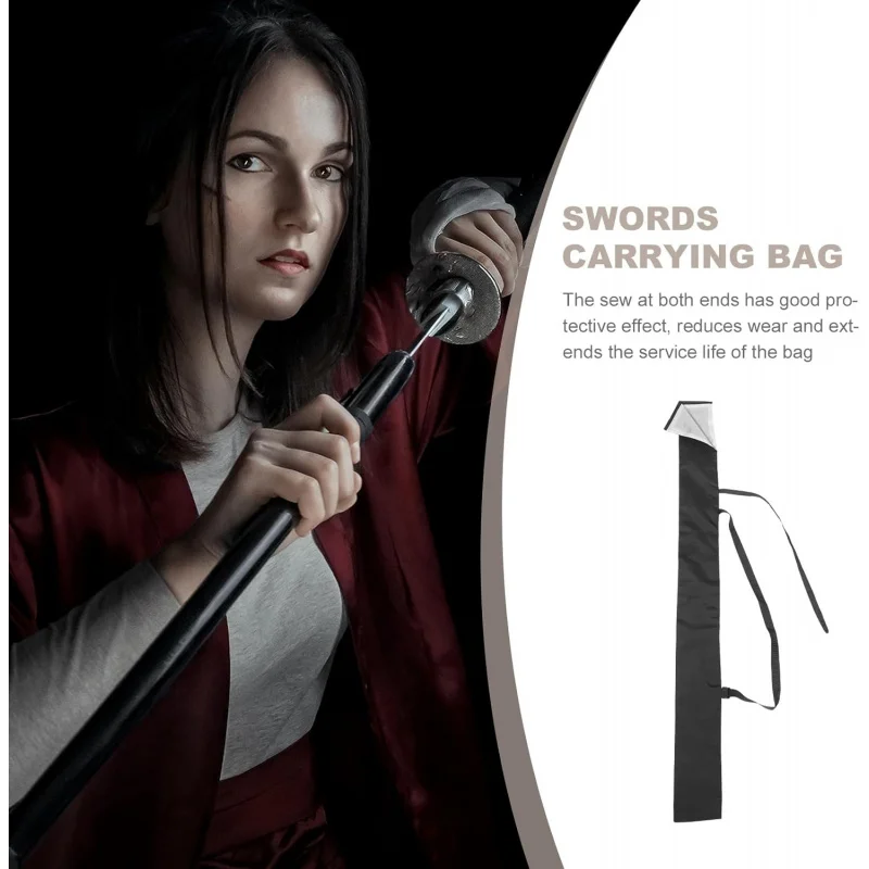 135cm Long Sword Bag Cosplay Weapon Storage Pouch Backable Katana Knife Carry Bag Protective Cloth Sleeve view 6
