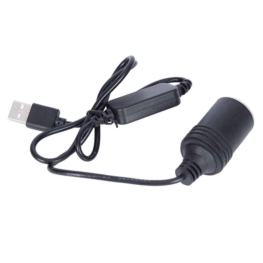 Cigarro do carro isqueiro soquete adaptador conversor USB, Wired Controlador Plug Connector, Auto Acessórios Interiores, 5V a 12V