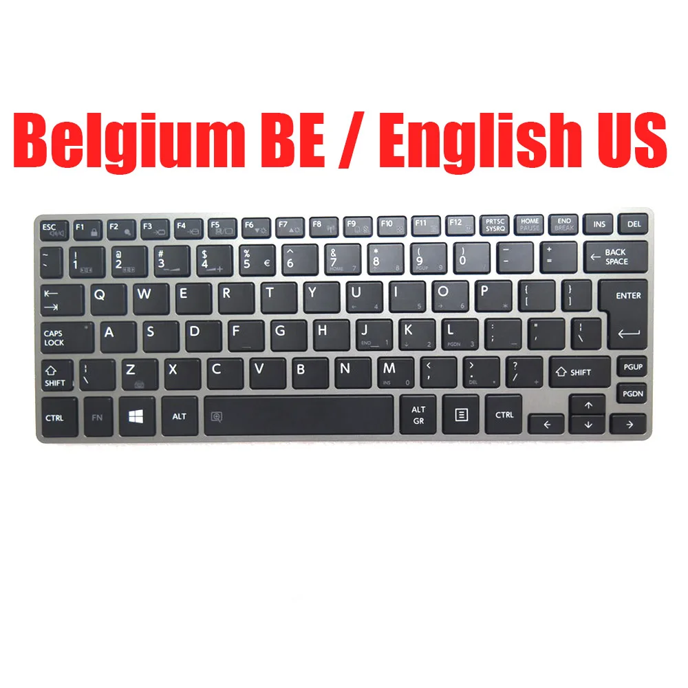 US BE Laptop Keyboard G83C000JW5EN G83C000JW5UE NSK-V1BBN NSK-V11BN 9Z.NAJBN.B1D Belgium English Backlit Without Pointing New