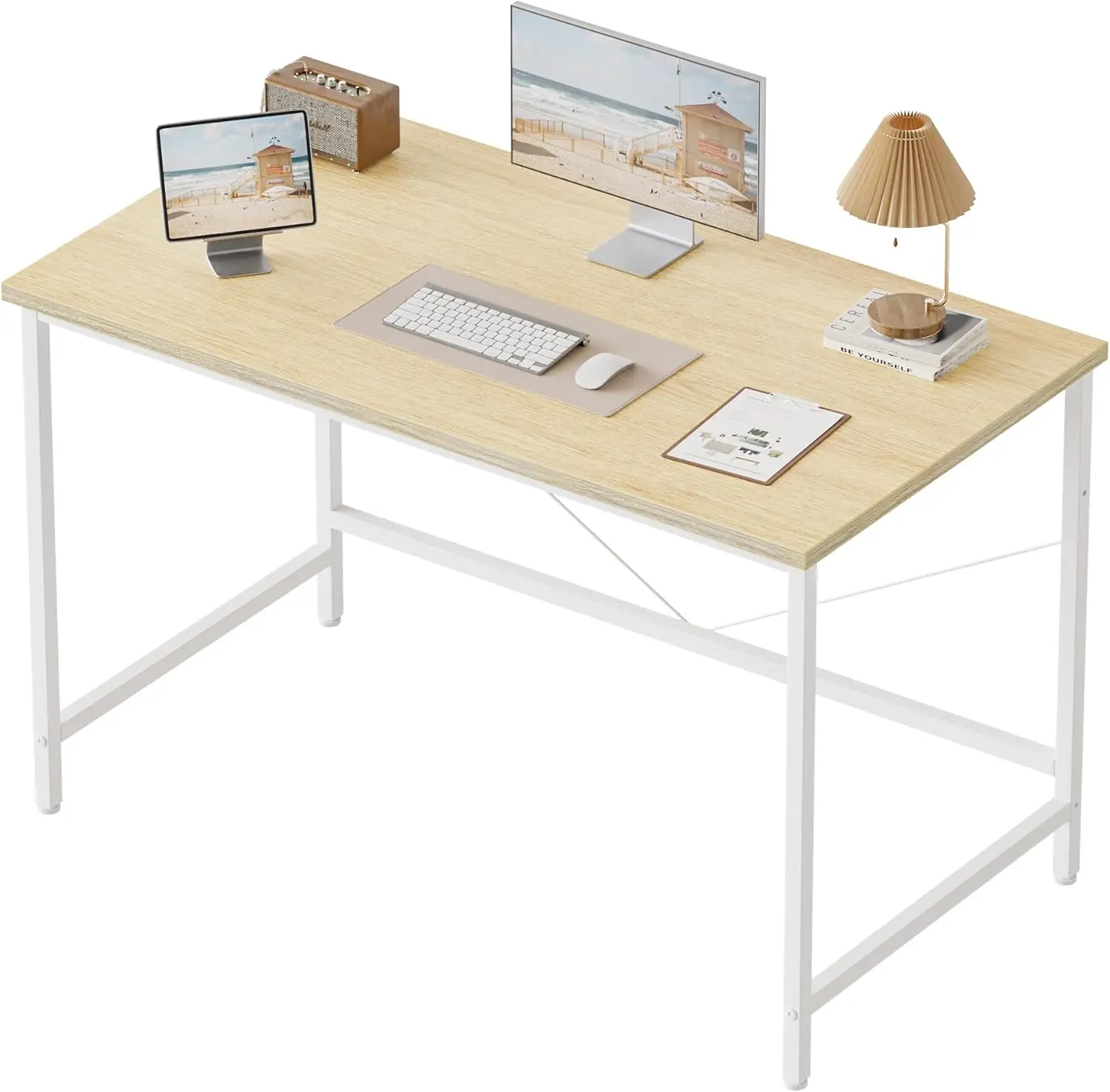 

32-дюймовый современный компьютерный стол, простой письменный стол толщиной 0,6 дюйма для домашнего офиса