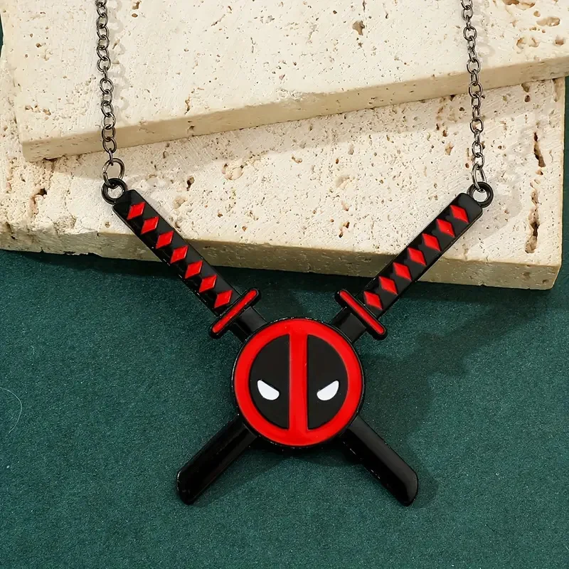 X-Mme Movie Deadpool Anime Creative Necklace Deadpool&Wolverine Personalized Pendant Decoration Accessories Holiday Gifts