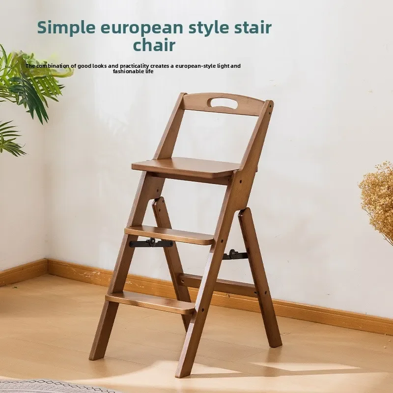 Home Multifunctional Kitchen Foldable Three Step Portable Thick Bar Stool Ladder for Home  Step Ladder Step Stool Indoor Use