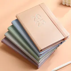 A5 Sketchbook 2025 Planner Notebooks 312 Pages 5 Colors Schedule Journals Notepad Leather Surface Diary Writing Pads Stationery