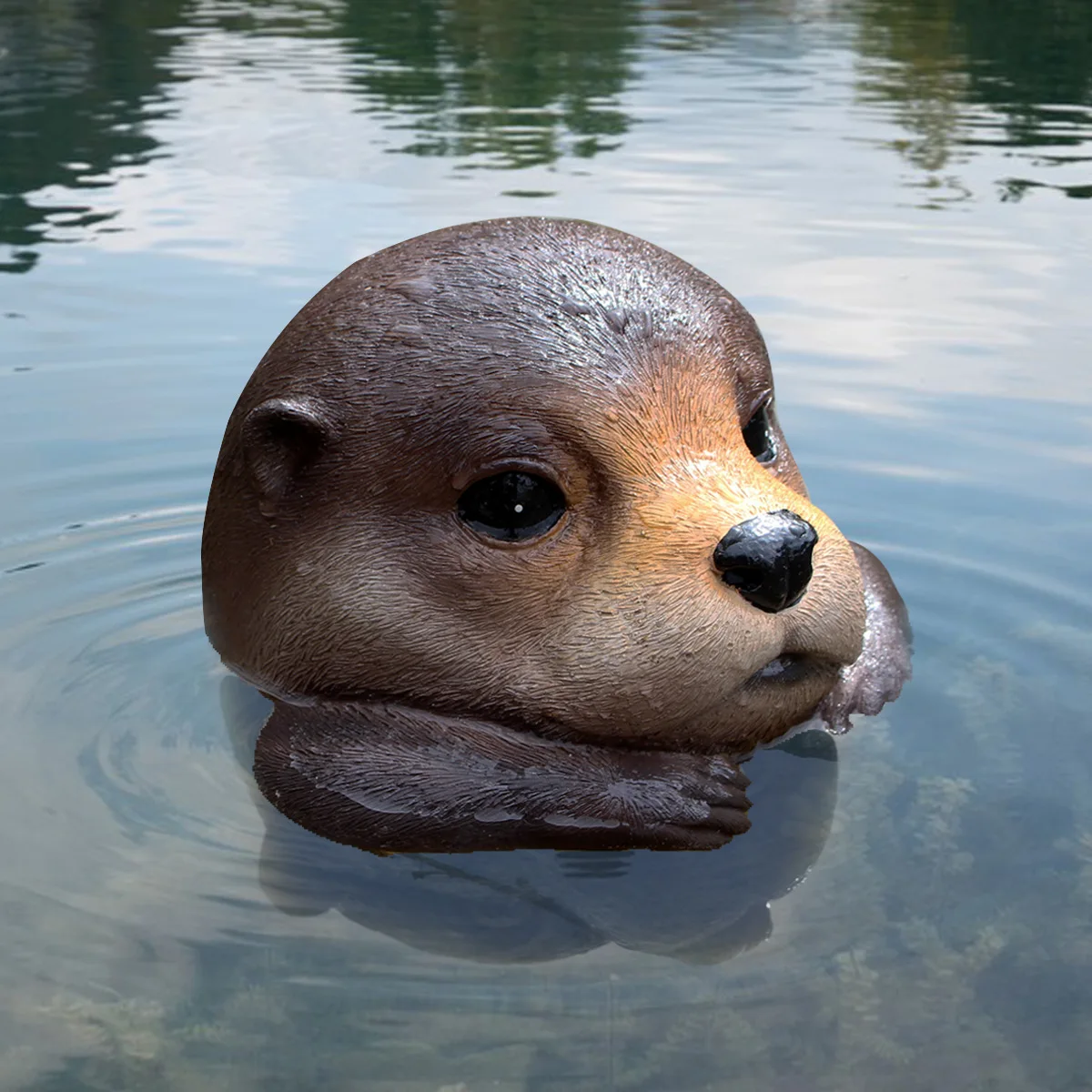 ‌Floating Otter Head Decor- Resin Pond Float for Garden‌