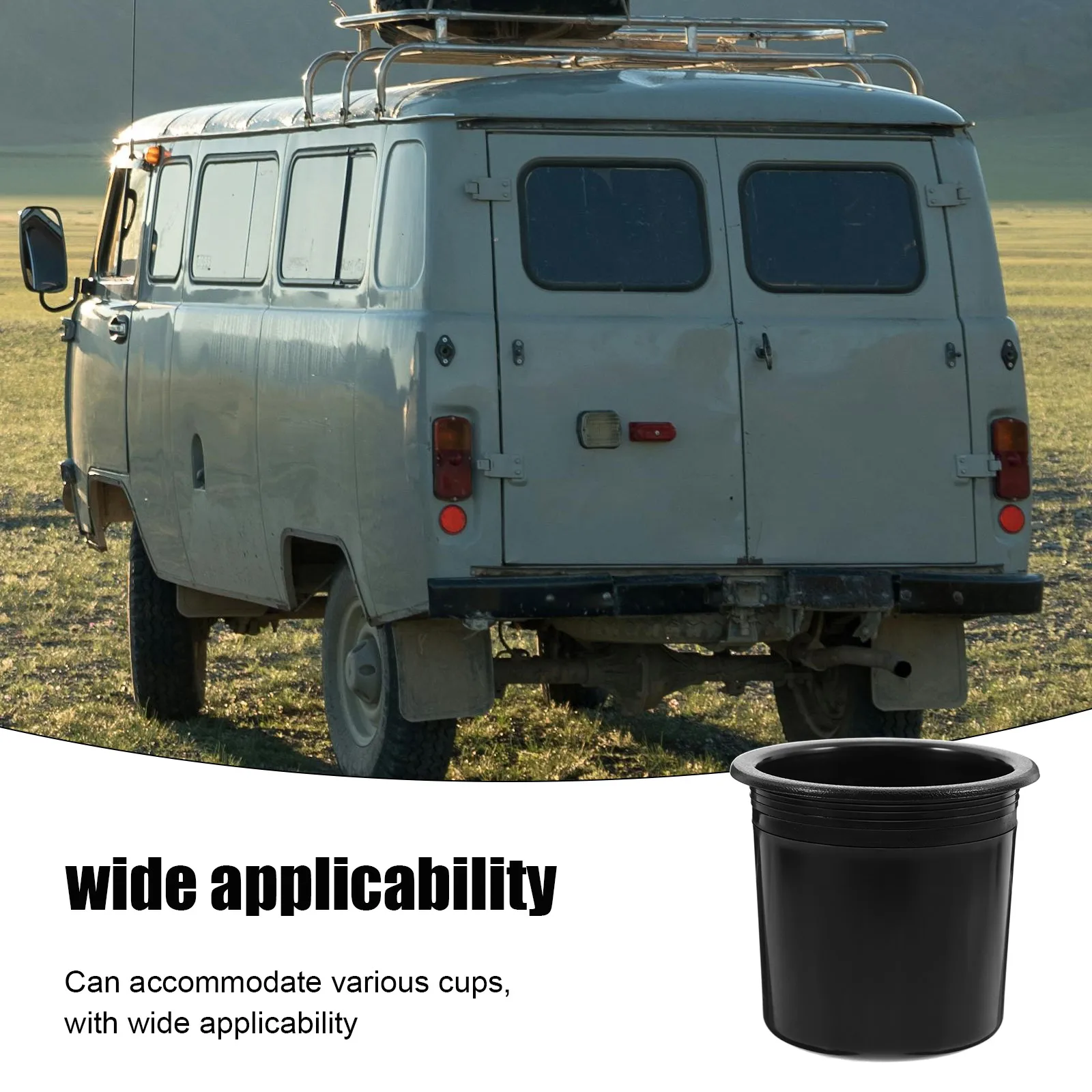 

2pcs Cup Holder Accessories ABS Plastic Anti Spill for RV Car Sofa Table Beverage Rack Black Drink Organizer Car Interior