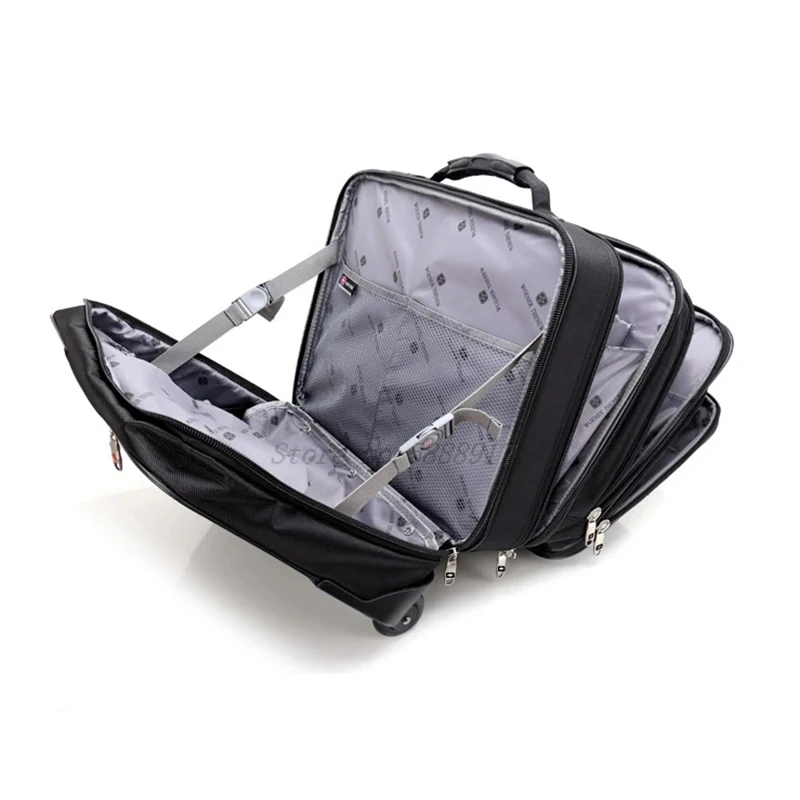 Business Suitcase Men\'s Trolley Case Oxford Cloth Travel Bags Small Lightweight Luggage Female 18\