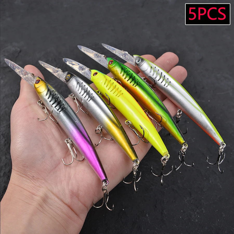 

Набор из 5 воблеров-минноу для рыбалки, жесткие искусственные приманки для троллинга, с 3D глазами, для ловли щуки, окуня, карпа, баса, свимбейты, Pesca