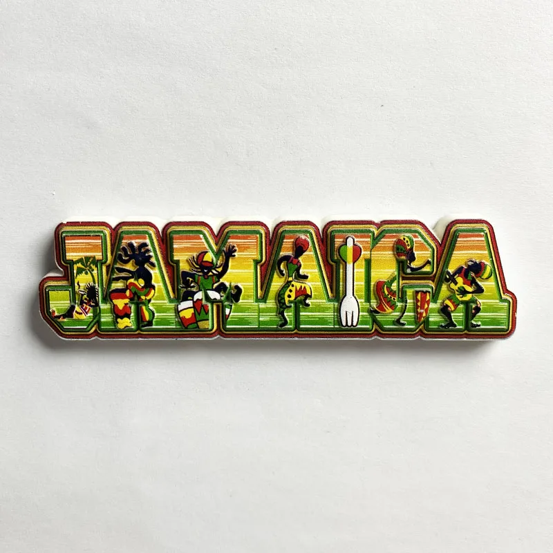 Jamaica Souvenirs Home decor items Letters 3D stereo refrigerator magnets Collection of arts and crafts gifts