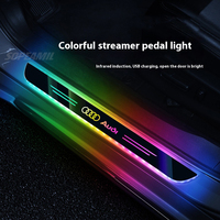 Audi A3 A4 A5 A6 A7 Q3 Q5 Q7 RS4 RS5 S3 S4 S5 TT Wireless LED Car Door Threshold Welcome Pedal Light Multicolor Atmosphere lamp