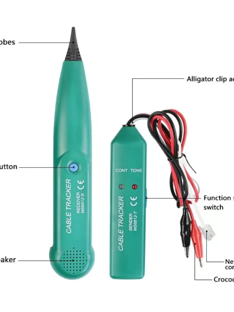 New Professional MS6812 LAN Network Cable Tester Telephone Phone Wire Tracker Tracer for UTP STP Cat5 Cat6 Line Fi