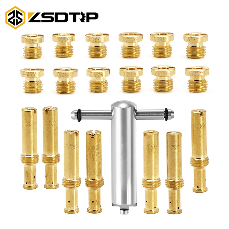ZSDTRP 20pcs Carburetor Intermediate Main Jets with Tool for Harley Big Twin & Sportster S&S Shorty Carb Super E B G