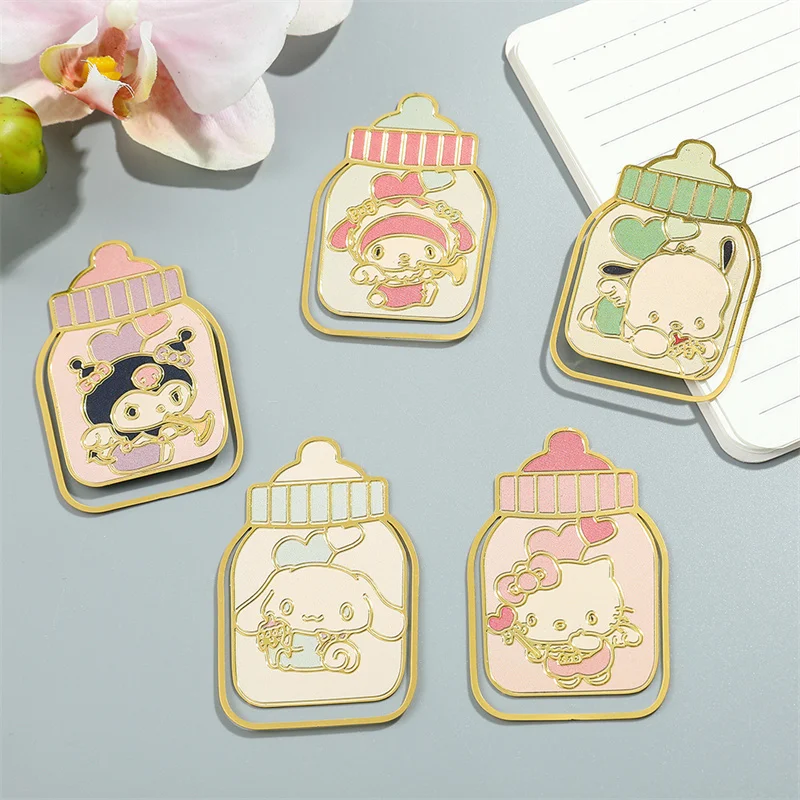 20 pcs/lot Sanrio Kuromi Melody Cinnamoroll Pochacco Bookmark Cute Book Mark For Books School Office Supplies Stationery Gift