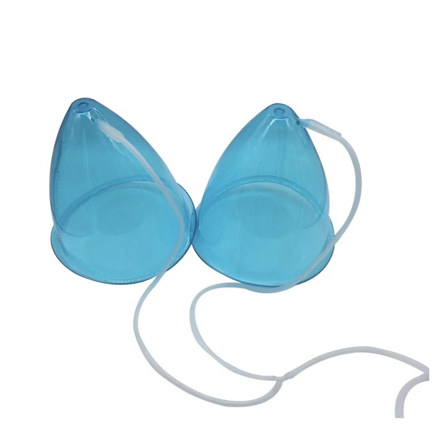 21cm/18cm Big Size Blue Vacuum Pump Cupping For Breast Buttock Enhancer Hip Lift Chest Enlargement Suction Cup Breast Massage