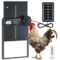 Automatic Chicken Coop Door Solar Powered, Large Size Automatic Chicken Door with LCD Display, Timer Setting Solar Chicken Coop