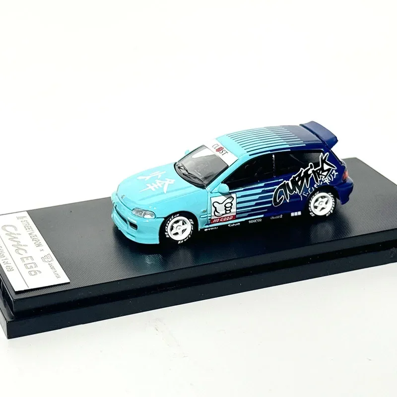 รถบรรทุกพลาสติก Tarmac Works 1:64 S13 EG6 Diecast Hilux AXCR 2017 พร้อมกล่องบรรจุภัณฑ์ ของสะสมโมเดลรถ ไดโอรามา