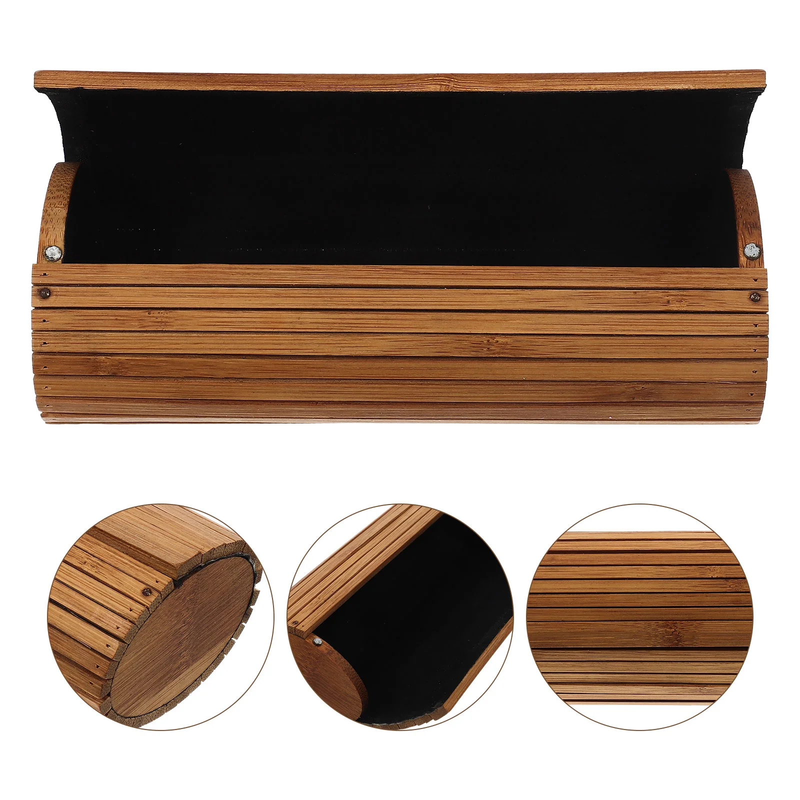 Sunglasses for Men Case Storage Decorative Carrying Bamboo Chocolate Holder Travel