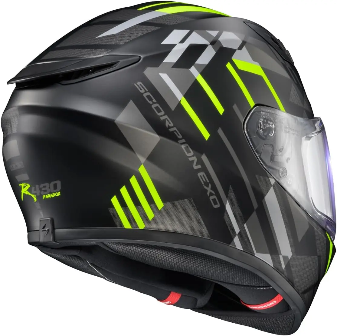 Helm Sepeda Motor Jalan Raya Full Face Polycarbonate R430 dengan Speaker Bluetooth, Kantong, dan Sertifikasi DOT Snell untuk Dewasa