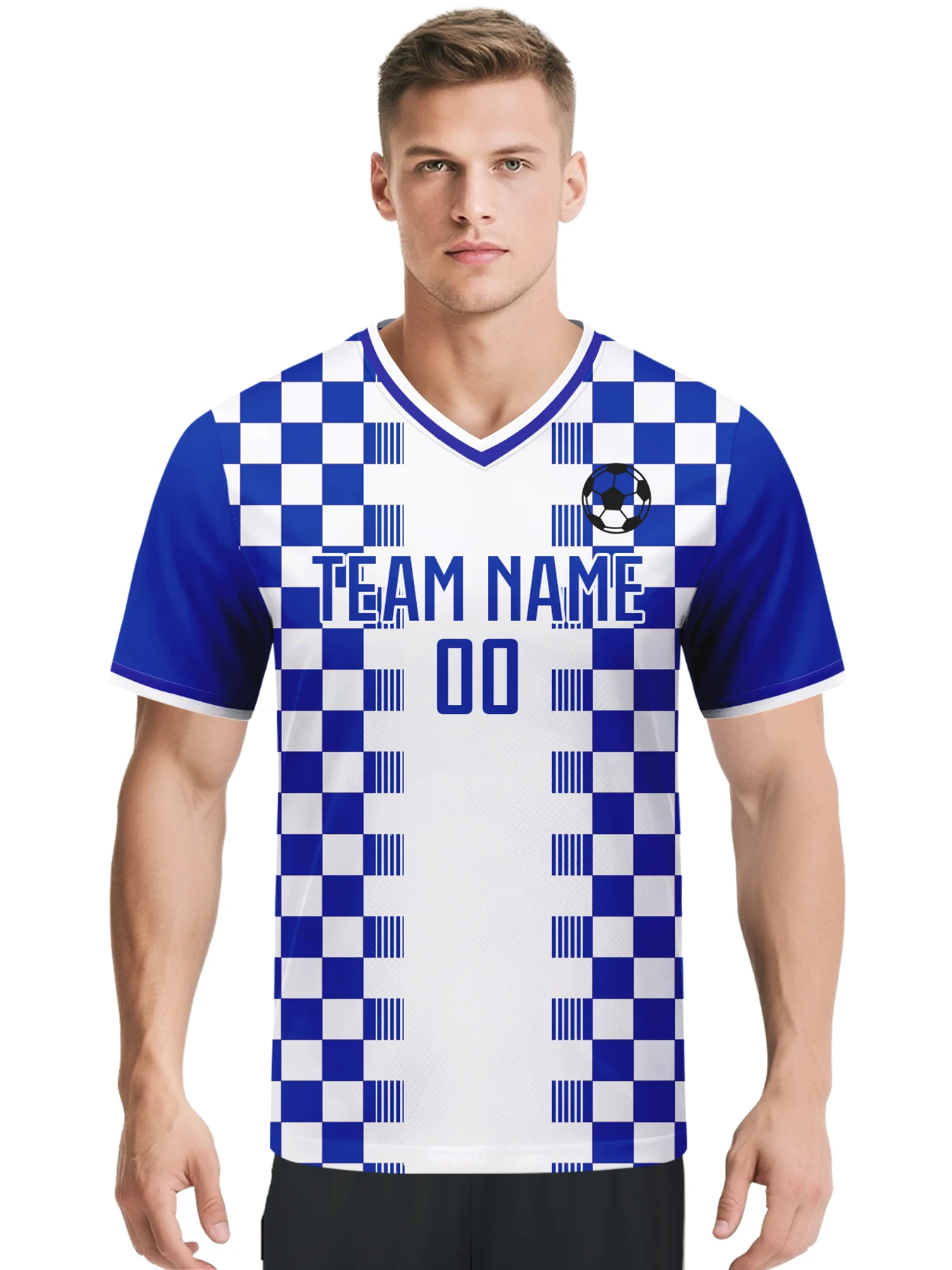 Custom Croatia Soccer Jersey Personalized Name Number Breathable V-neck Football Team Shirt for Men Women Kids
